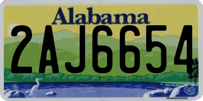 AL license plate 2AJ6654