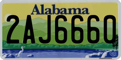 AL license plate 2AJ6660