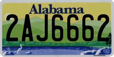 AL license plate 2AJ6662