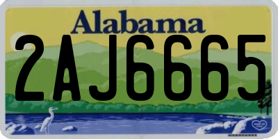 AL license plate 2AJ6665