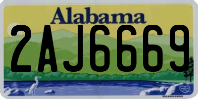 AL license plate 2AJ6669