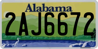 AL license plate 2AJ6672