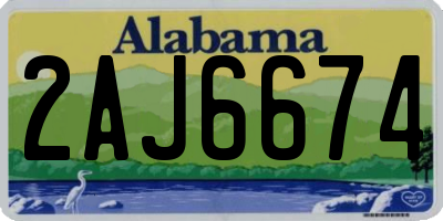 AL license plate 2AJ6674