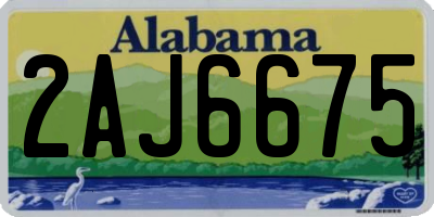 AL license plate 2AJ6675