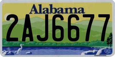 AL license plate 2AJ6677