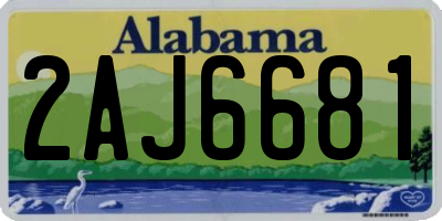 AL license plate 2AJ6681
