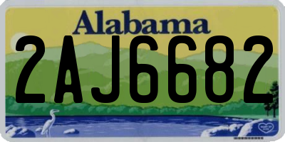 AL license plate 2AJ6682