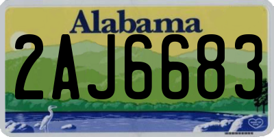 AL license plate 2AJ6683