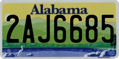 AL license plate 2AJ6685
