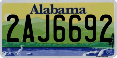 AL license plate 2AJ6692