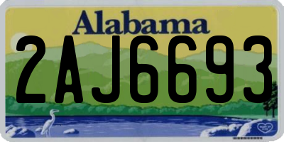 AL license plate 2AJ6693
