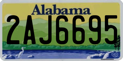 AL license plate 2AJ6695