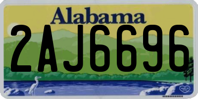 AL license plate 2AJ6696