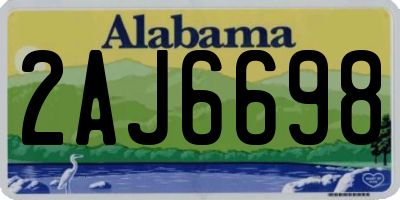 AL license plate 2AJ6698