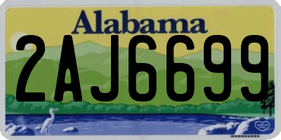 AL license plate 2AJ6699