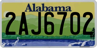 AL license plate 2AJ6702
