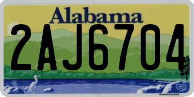 AL license plate 2AJ6704