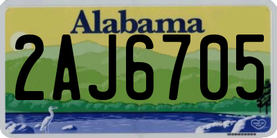 AL license plate 2AJ6705
