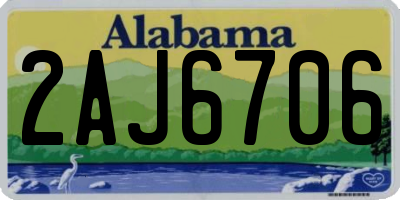 AL license plate 2AJ6706