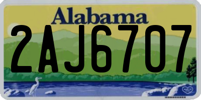 AL license plate 2AJ6707