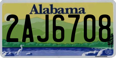 AL license plate 2AJ6708