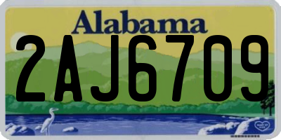 AL license plate 2AJ6709