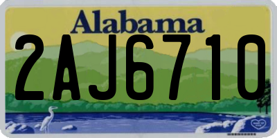 AL license plate 2AJ6710