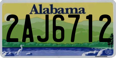 AL license plate 2AJ6712