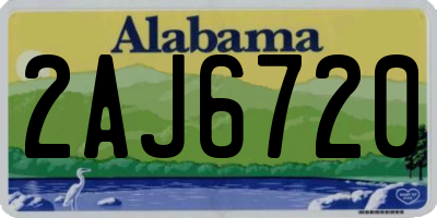 AL license plate 2AJ6720