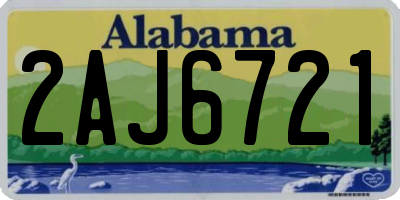 AL license plate 2AJ6721