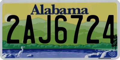 AL license plate 2AJ6724