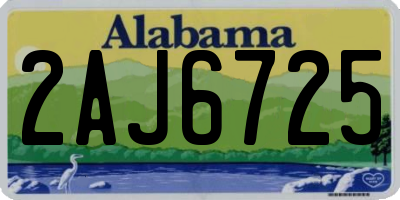 AL license plate 2AJ6725