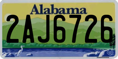 AL license plate 2AJ6726
