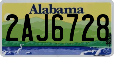 AL license plate 2AJ6728
