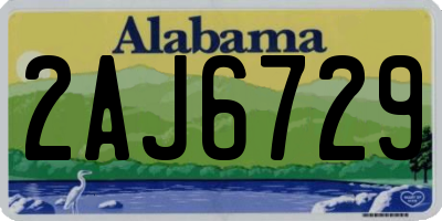 AL license plate 2AJ6729