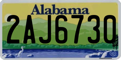 AL license plate 2AJ6730