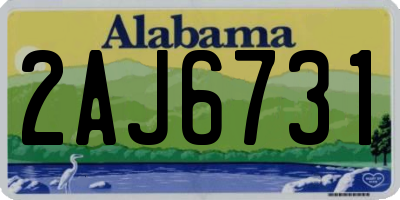 AL license plate 2AJ6731