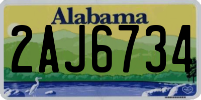 AL license plate 2AJ6734