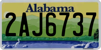 AL license plate 2AJ6737