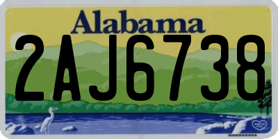 AL license plate 2AJ6738