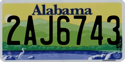 AL license plate 2AJ6743