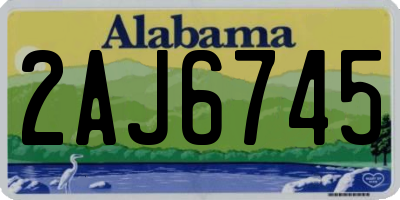 AL license plate 2AJ6745