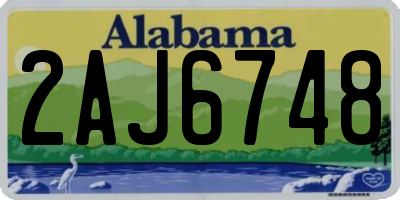 AL license plate 2AJ6748