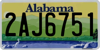 AL license plate 2AJ6751
