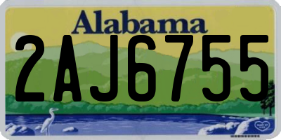 AL license plate 2AJ6755