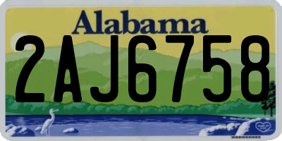AL license plate 2AJ6758