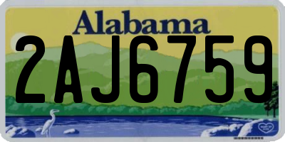 AL license plate 2AJ6759