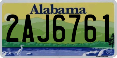 AL license plate 2AJ6761