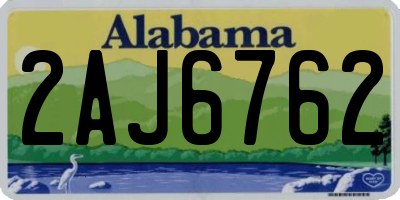 AL license plate 2AJ6762