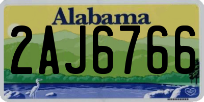 AL license plate 2AJ6766